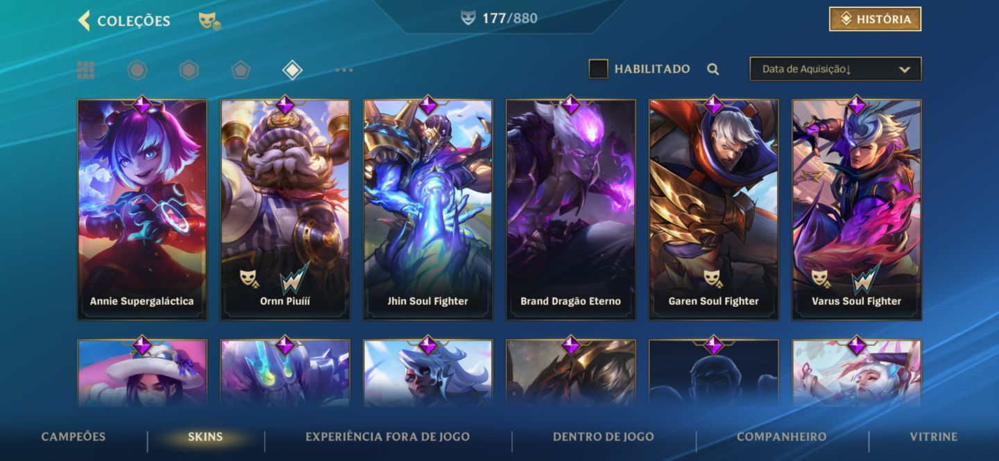 CONTA WILD RIFT, 180 SKINS INCLUINDO LIMITADAS, EX CHALLENGER