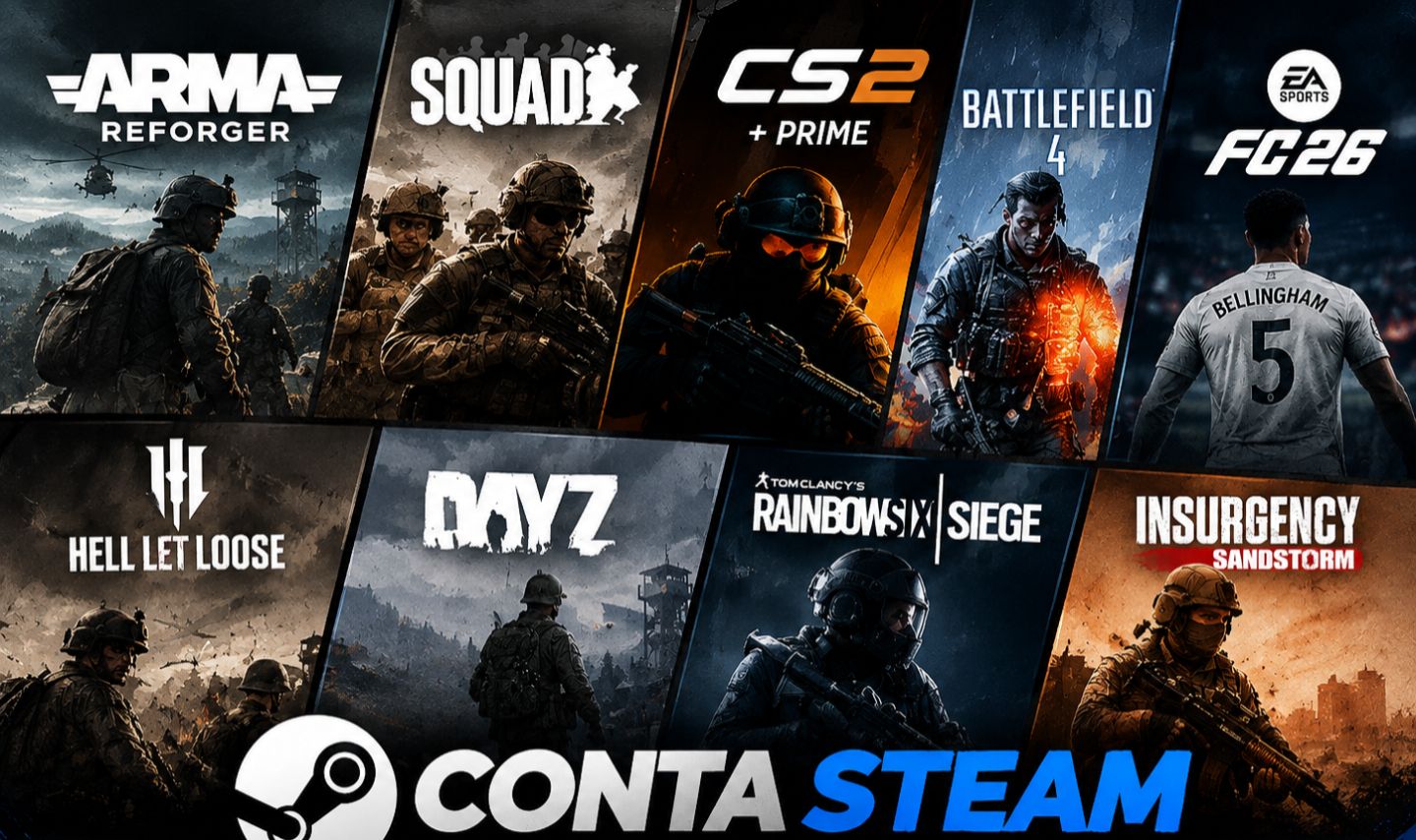 CONTA ÚNICA STEAM - CONTA 100%SUA! 5 ANOS DE STEAM