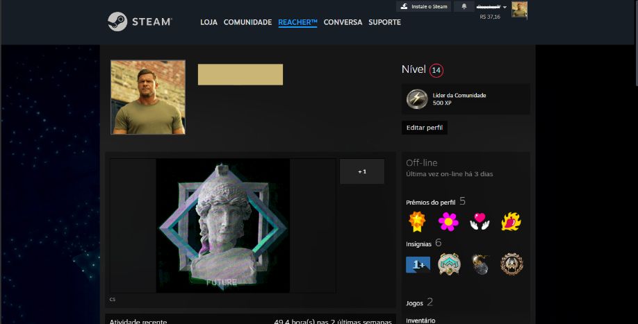 (PROMO) CONTA STEAM À VENDA + SALDO DE R$ 37,16 REAIS NA CONTA + BRINDE EXTRA