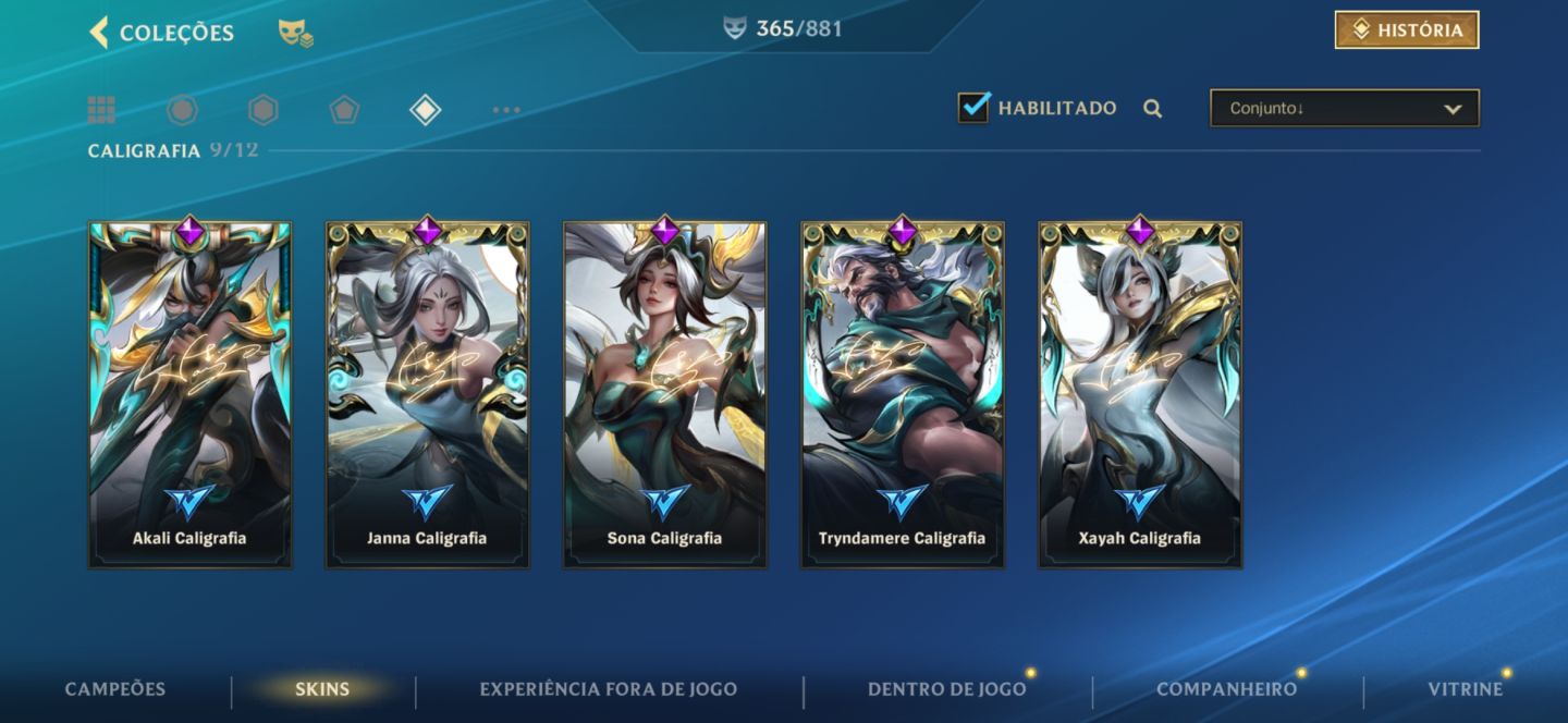 CONTA DE WILD RIFT EXTREMAMENTE COMPLETA 365 SKINS NA COLEÇÃO! | muitos gachas