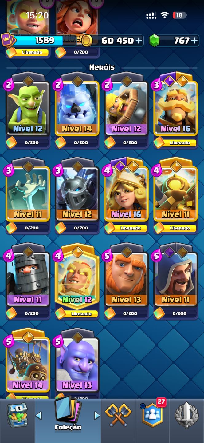 CONTA CLASH ROYALE 12 mil troféus