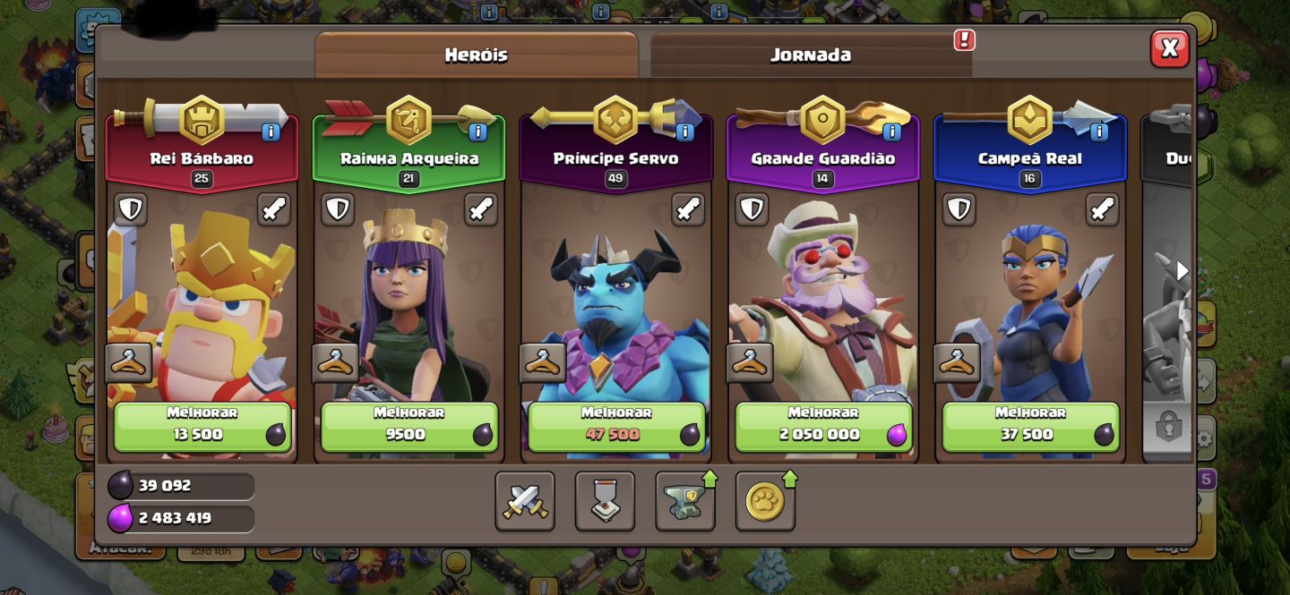 CONTA CLASH ROYALE + CLASH OF CLANS GEMADA