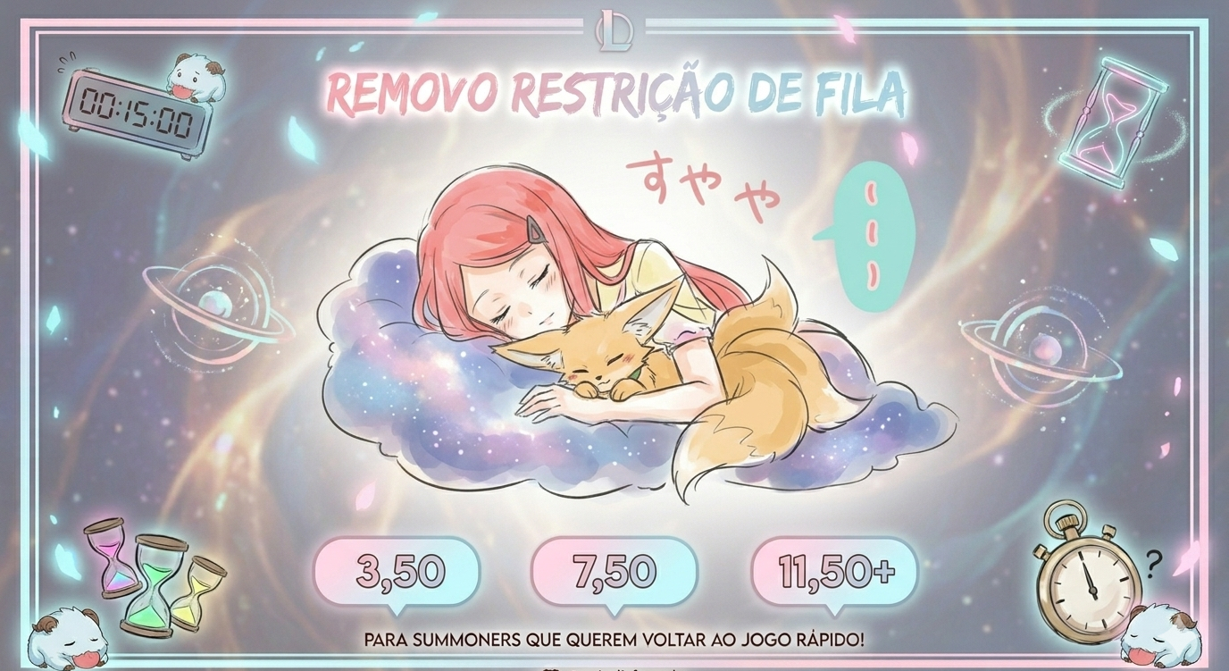 RETIRO BAN DE FILAS RANQUEADAS DE TEMPO EM NORMAL GAME E ARAM (BAIXA PRIORIDADE)