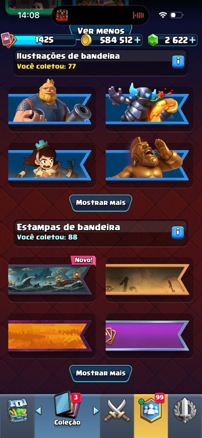 CONTA CLASH ROYALE, 14000 TROFEUS, 17 EVOLUÇÕES, 9 CARTAS ELITE(16) REI16 9 ANOS