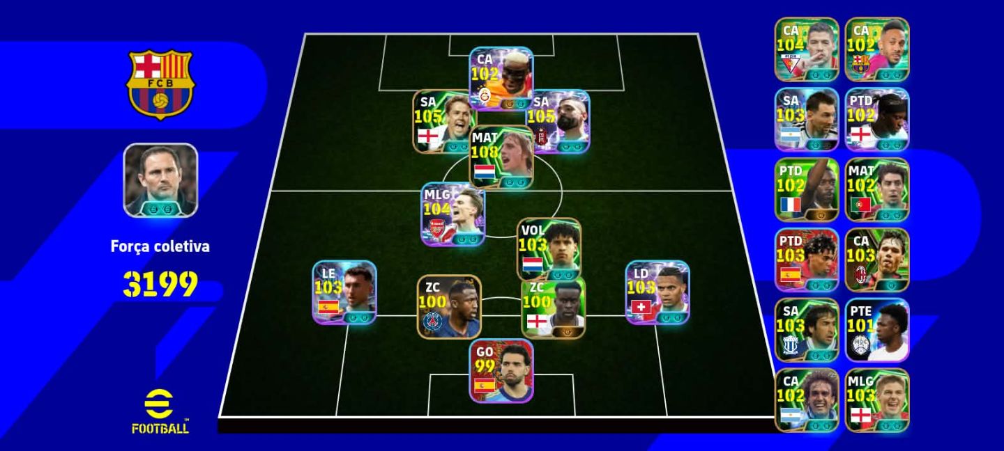 CONTA EFOOTBALL COM CRUYFF + OWEN + SALAH BLITZ CURLER + ØDEGAARD + OSIMHEN
