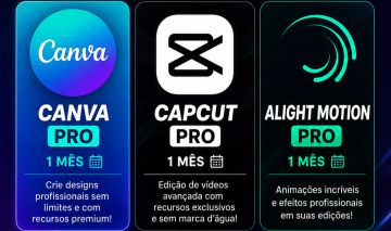CANVA PRO [1 MÊS] + CAPCUT PRO [1 MÊS] + ALIGHT MOTION [1 MÊS] [COMBO PROMO]