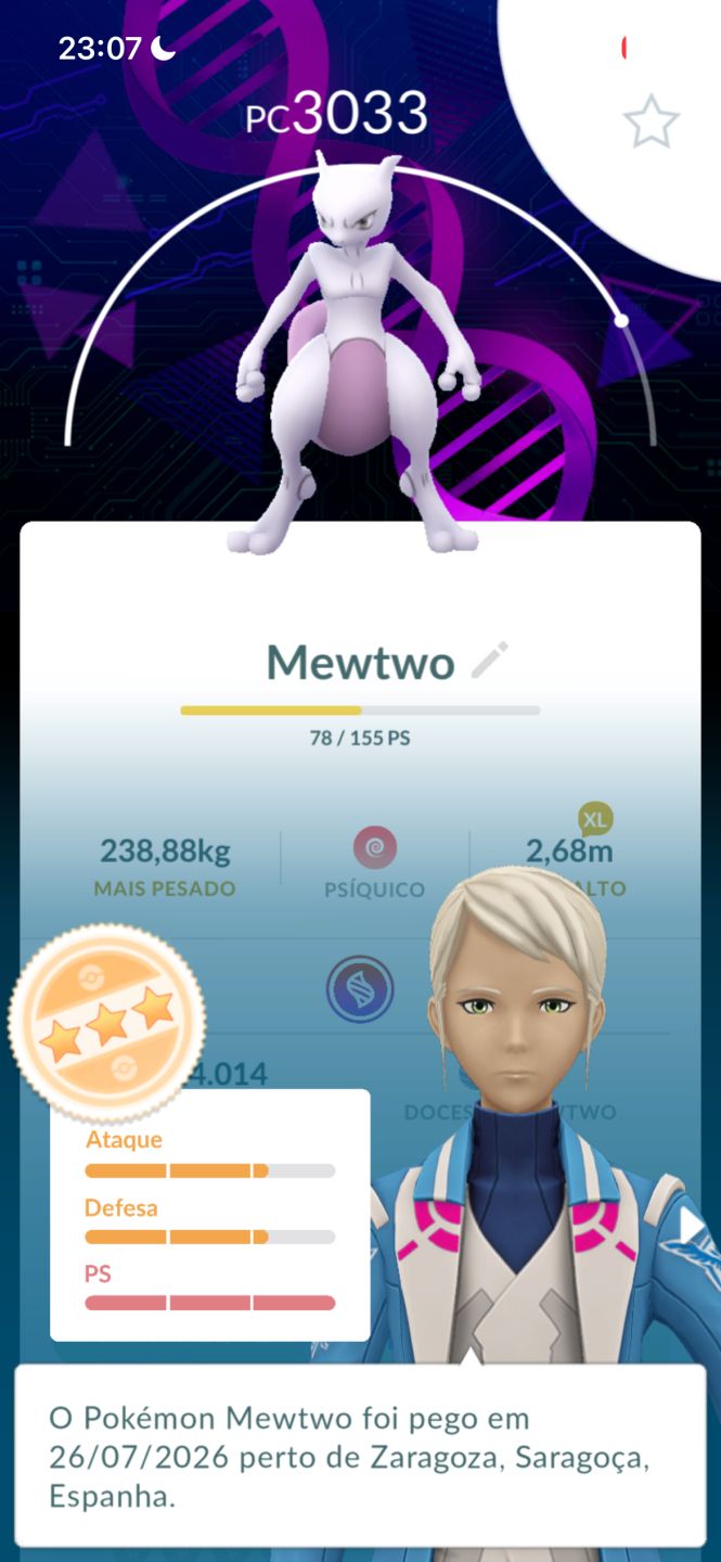 Conta Pokemon Go 3 mewtow