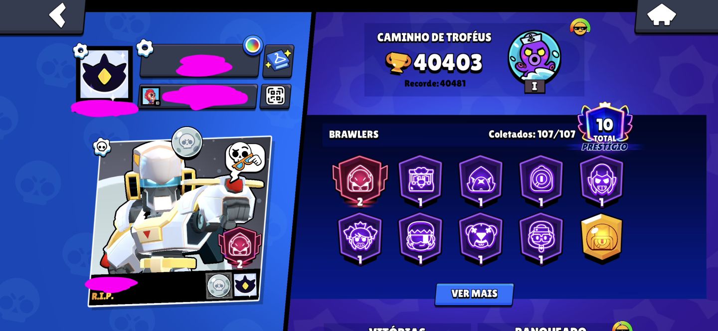 Conta de brawl stars com todos os brawlers, ideal pra iniciante!!