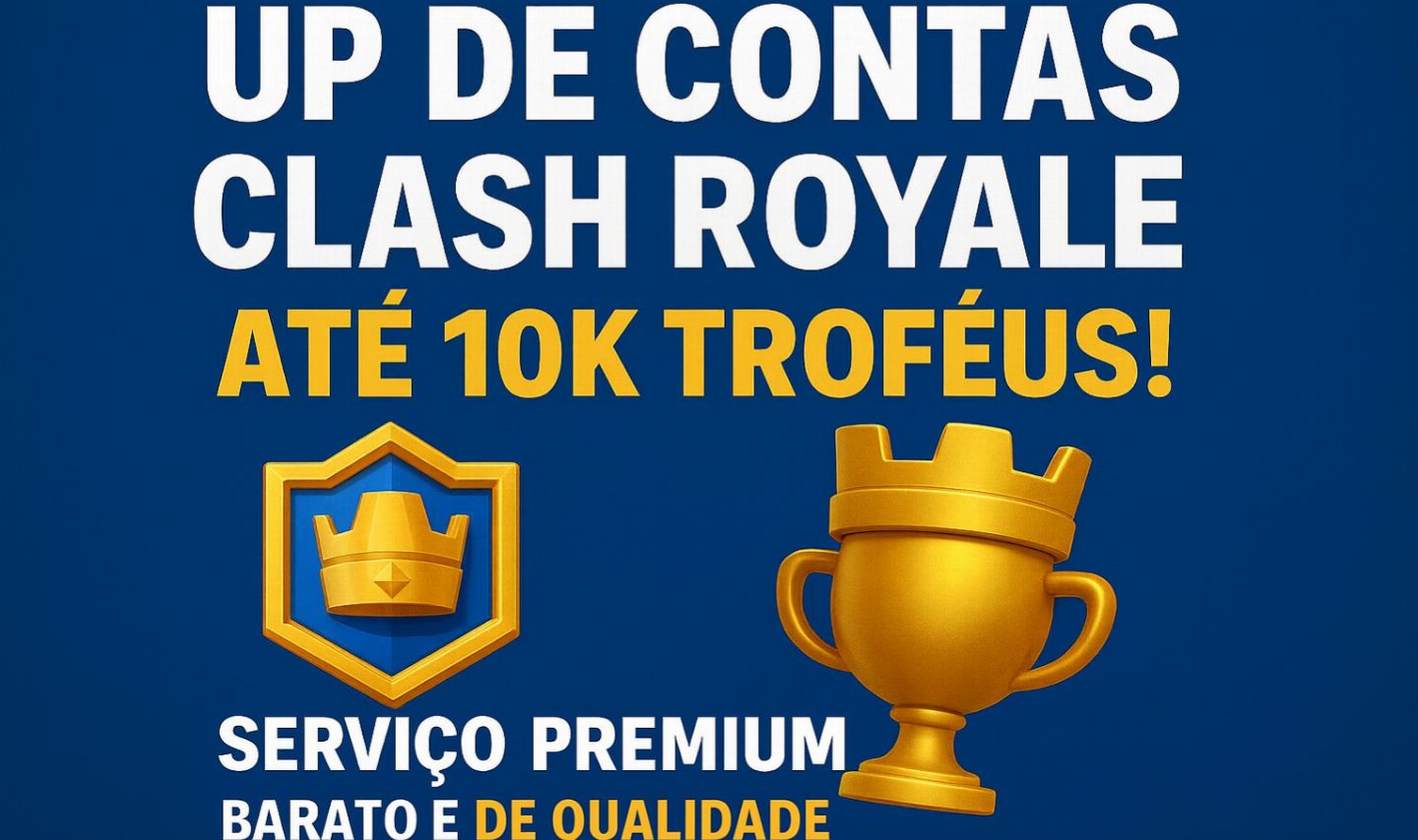 Upo contas de clash royale até 10k5, de 3 até 25 reais p arena, detalhes na desc