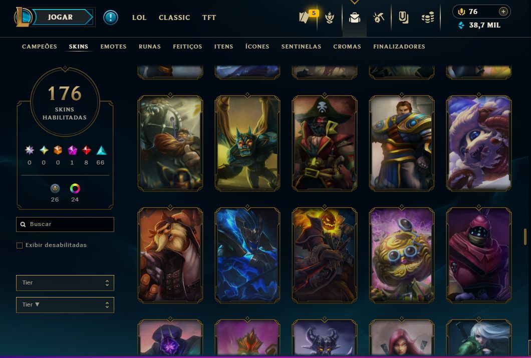 Gold 1 com 176 skins