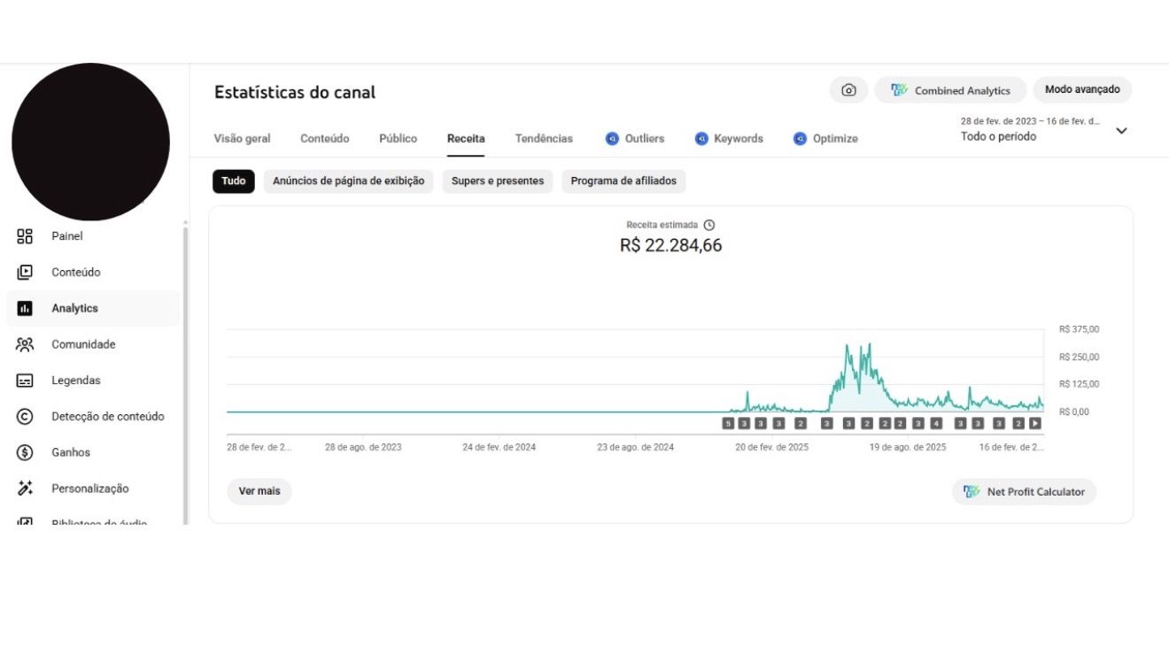 CANAL YOUTUBE MONETIZADO - RENDENDO TODO MÊS