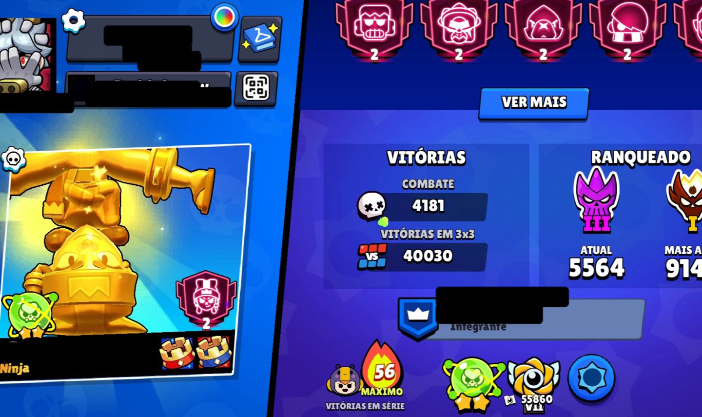 Brawl Stars FULL | 130K Troféus + 773 Skins (2Frank Rei) + Fama Alien 2