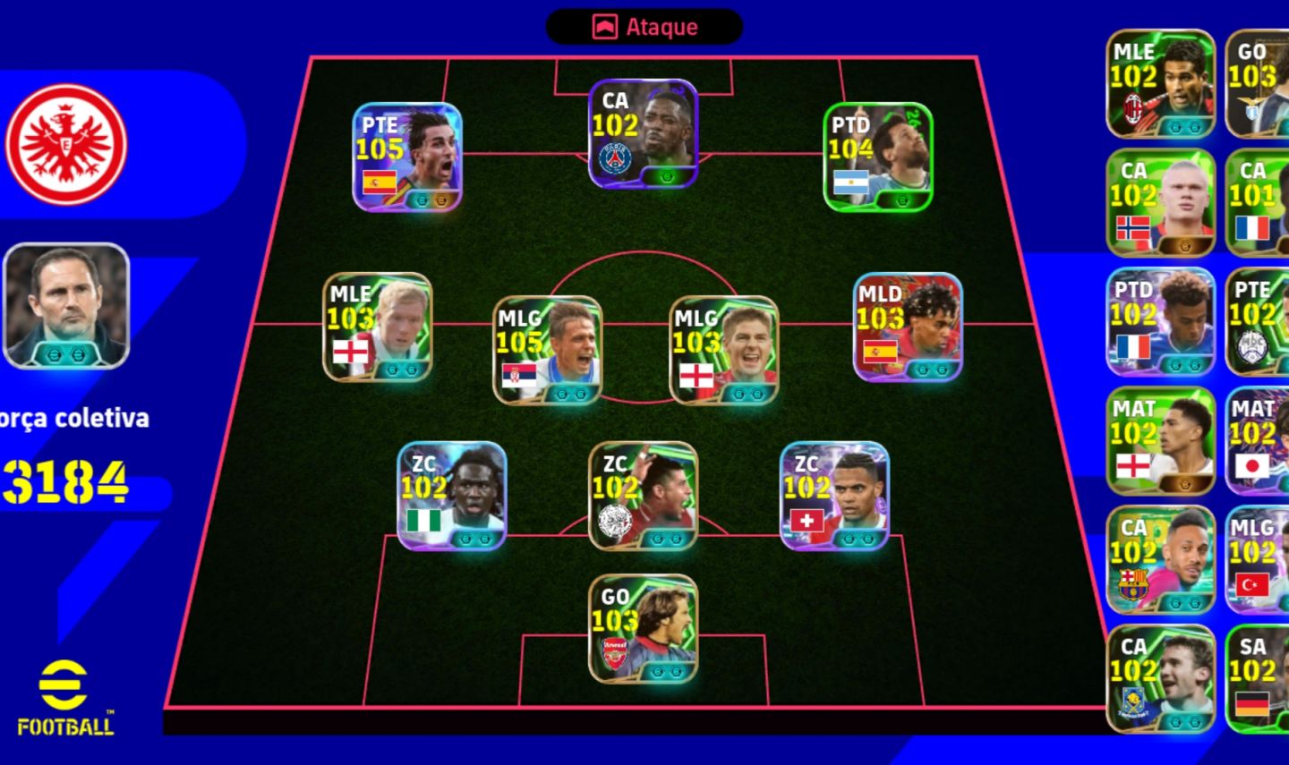 Braba do ferran torres (106) só Konami id 3185 de força