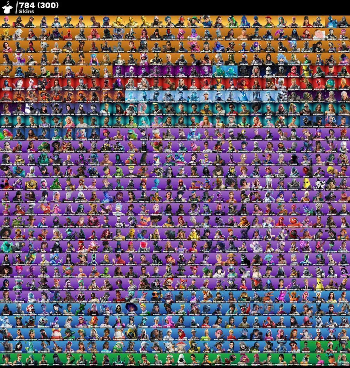 Conta de fornite 780 skins wild cat wonder galaxy acessos psn Xbox pc