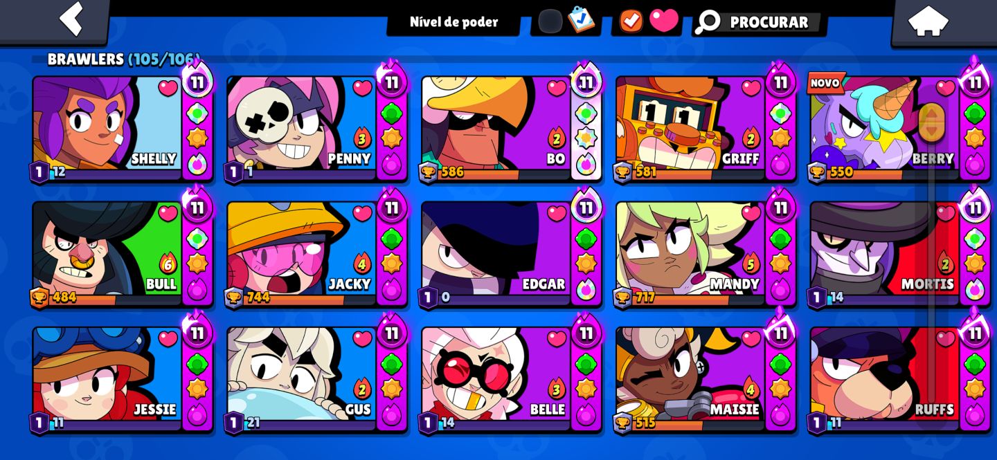 Conta Brawl full skins mais conta mo.co upada