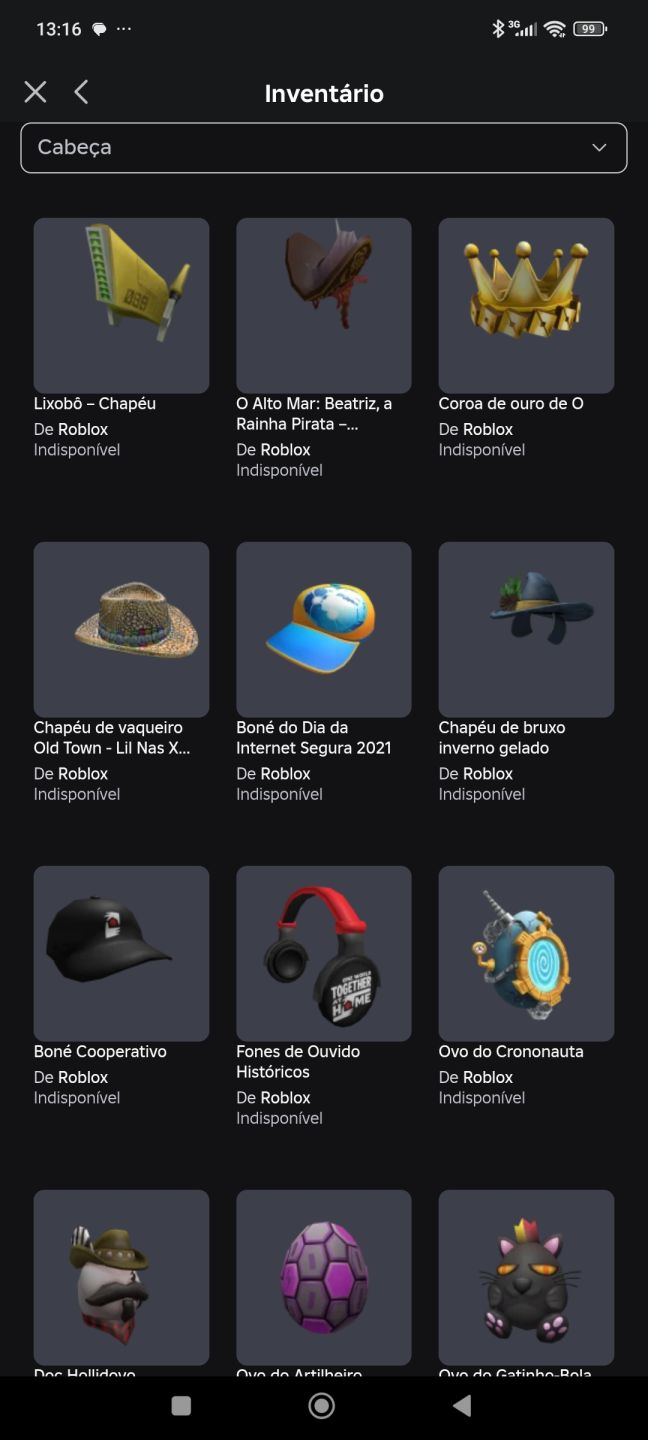 Conta Roblox antiga e rara diversos itens
