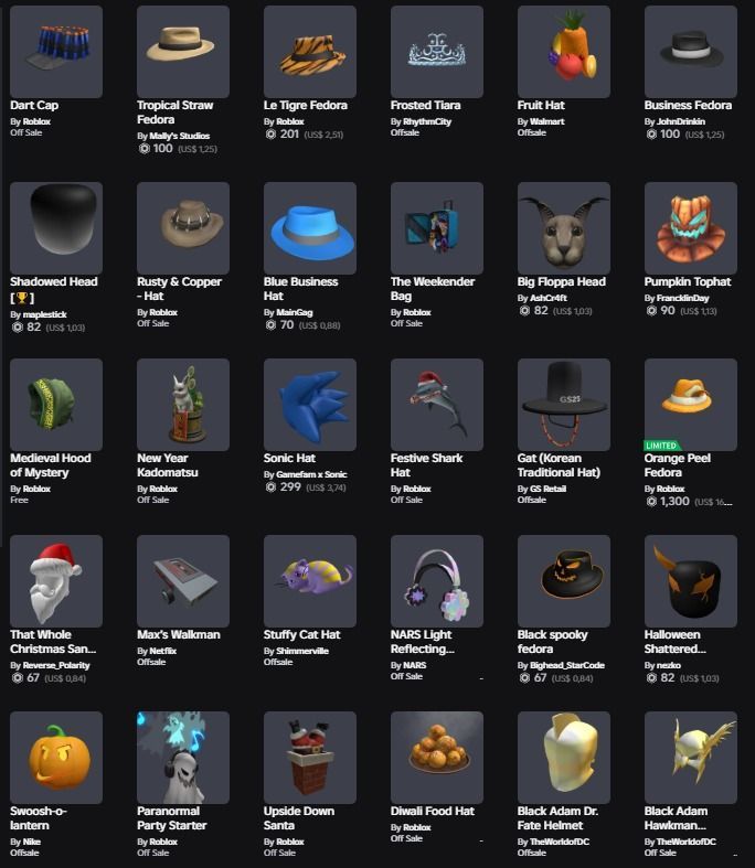 Conta Roblox com muitos itens e progresso