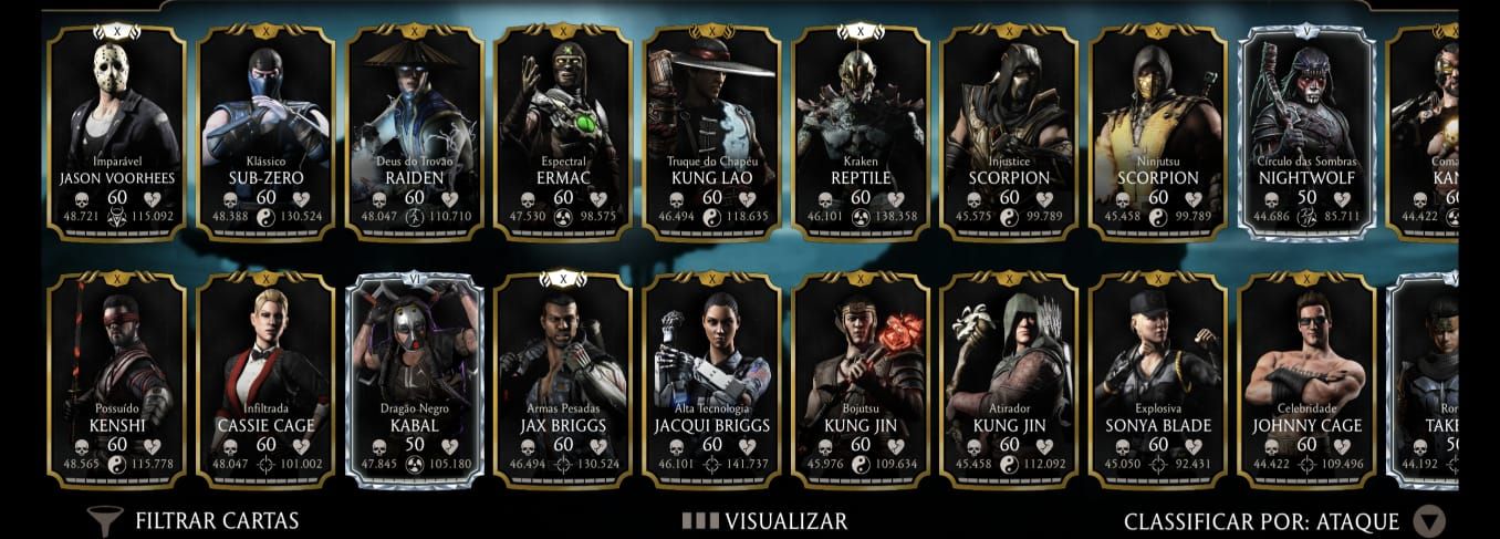 (PREÇO NEGOCIÁVEL) CONTA DE MORTAL KOMBAT 73K DE ALMAS