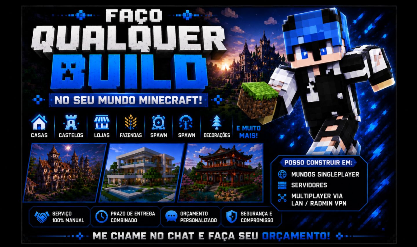 Serviço de Builds Personalizadas Minecraft