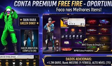 CONTA FREE FIRE PREMIUM ITENS RAROS E ALTO VALOR, em efootball