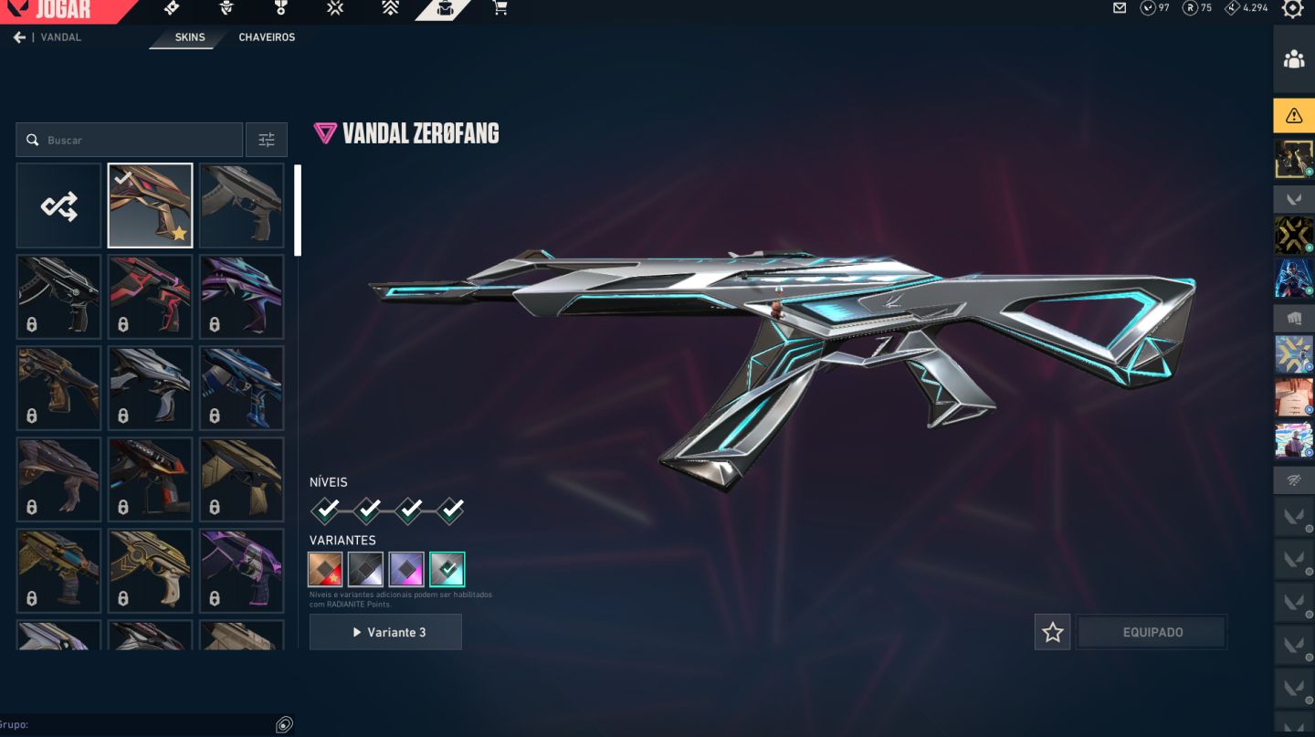 Conta Valorant com Phantom Champions 2026 e Vandall zerofang