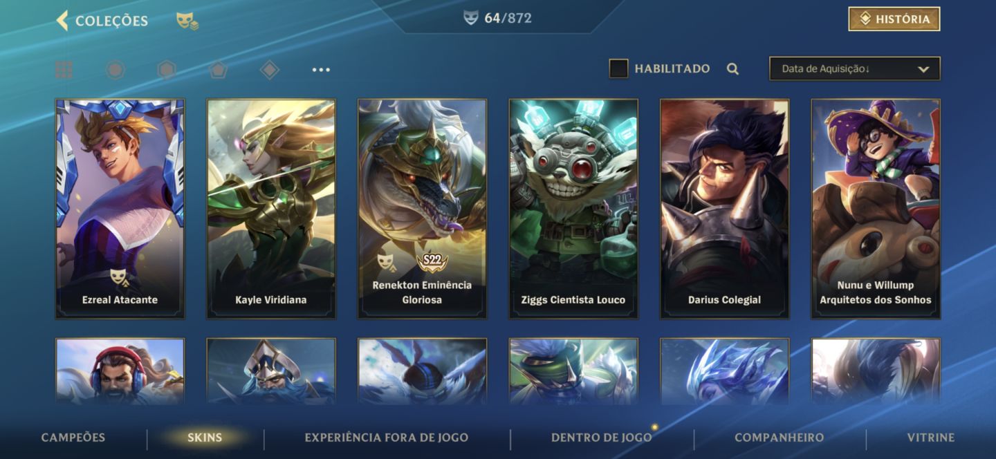 Conta Wild Rfit top/skins Limitadas