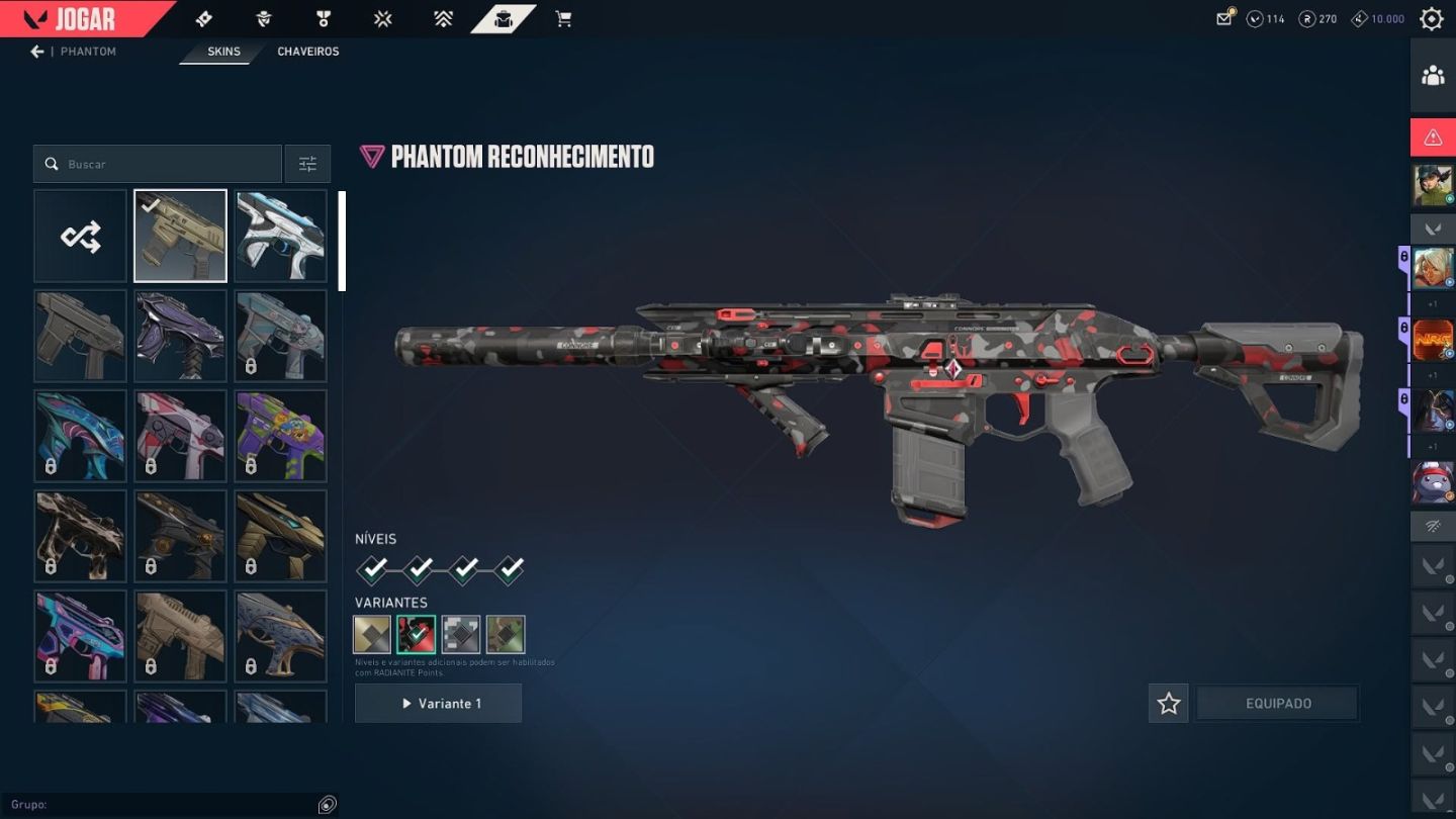 CONTA BRABA COM DIVERSAS SKINS VALORANT