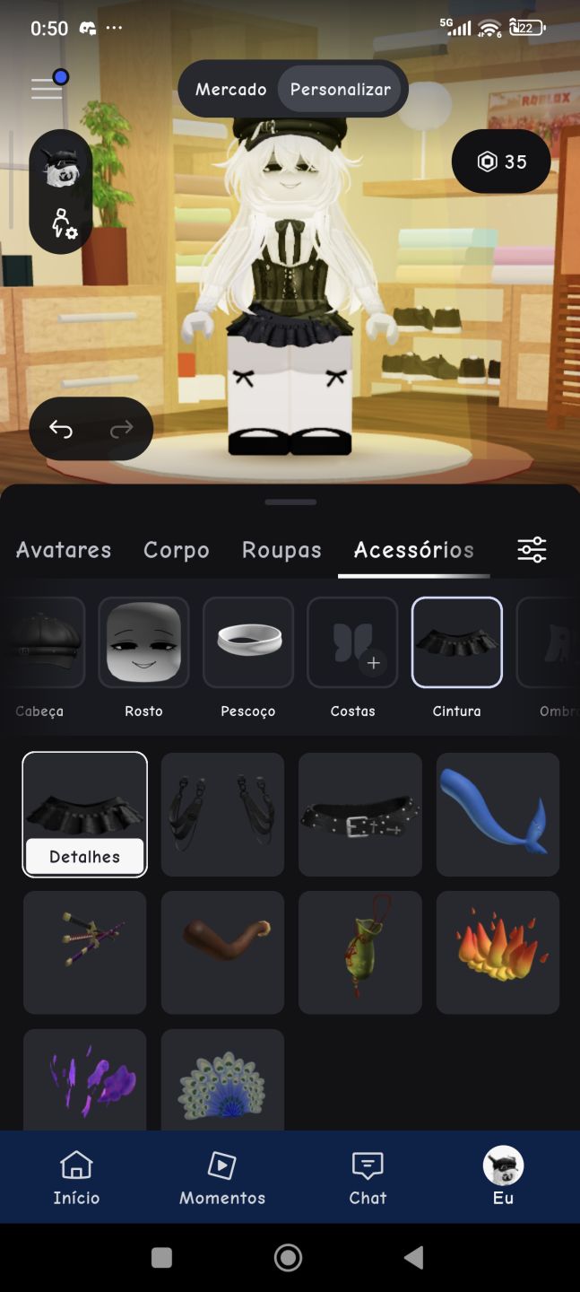 Conta de Roblox com várias skins