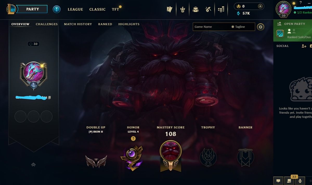 Conta Nível 30 - (Com os 10 jogos) - Yasuo Tinta Sombria - 57K de EA