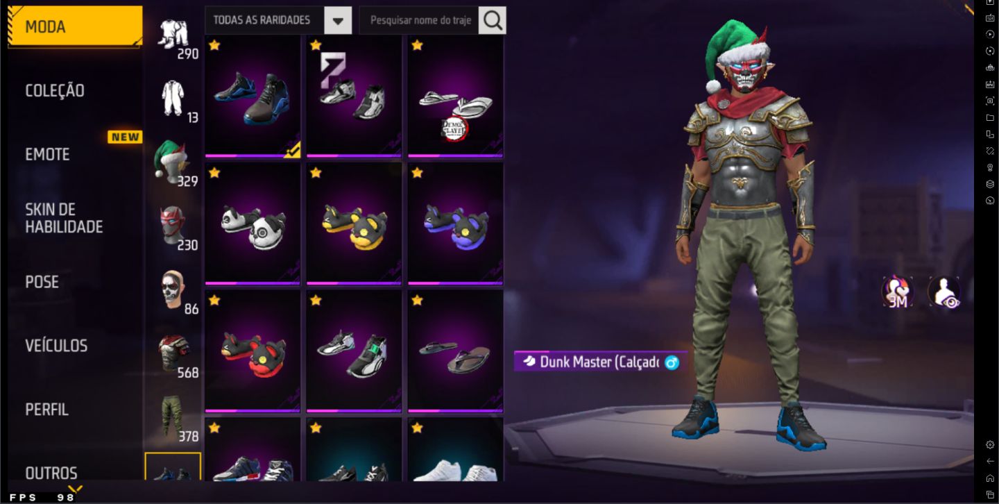 Conta Free Fire muito gemada Prime 6/500 peitas