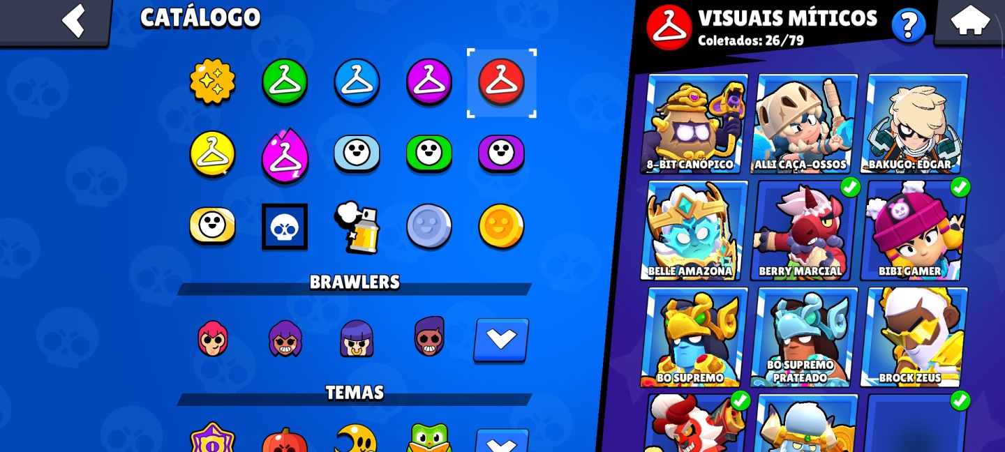 Conta brawl stars mid game e algumas skins raras