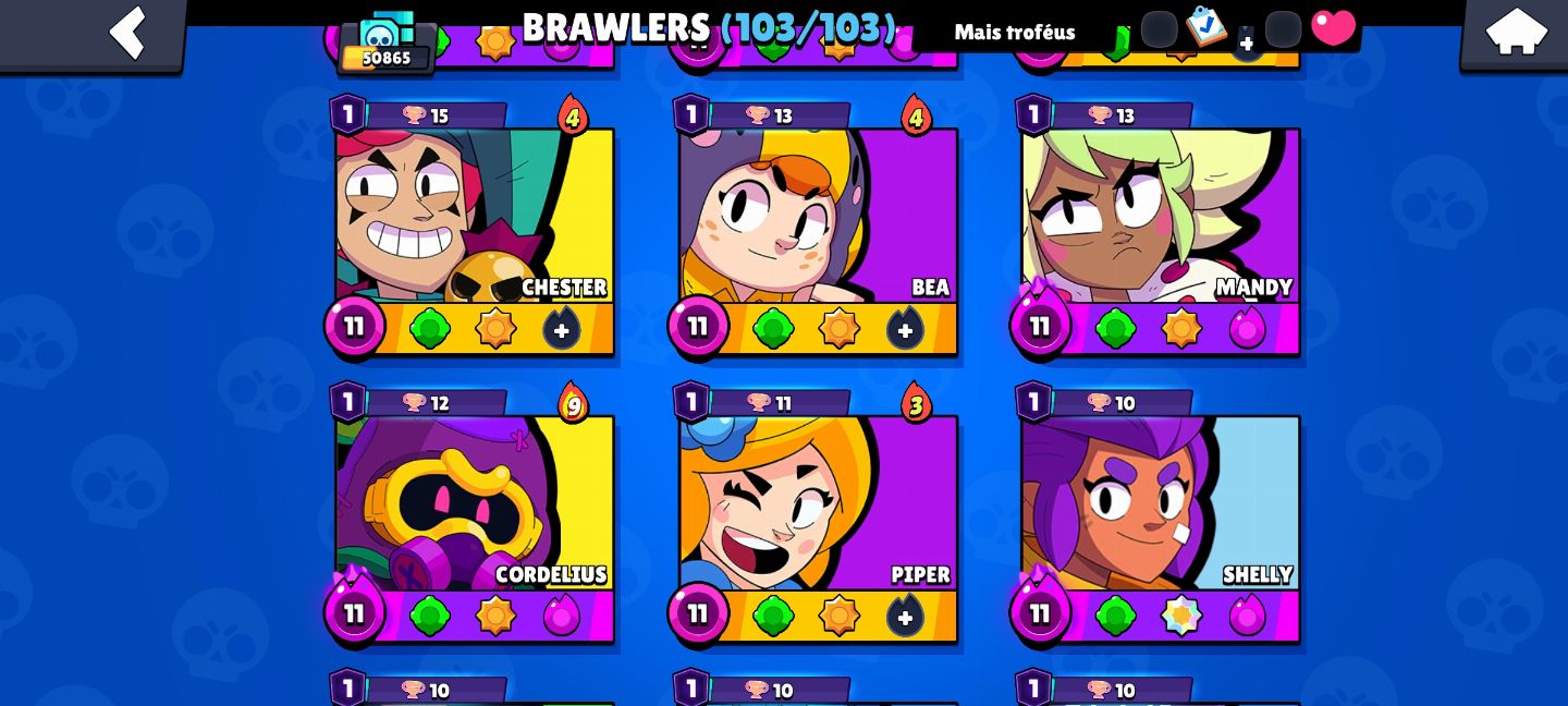 BRAWL STARS - CONTA FULL 104/104 SAINDO PRA HOJE!! EXTREMAMENTE BARATA!