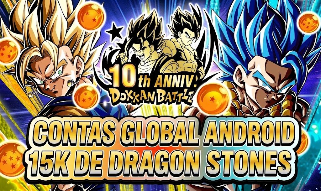 Dokkan Battle | Contas Global & Japan | 16K+ Dragon Stones | Android & iOS