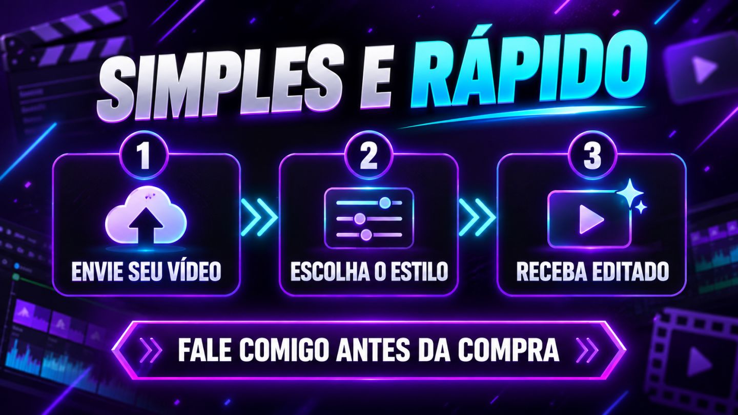 EDIÇÃO DE VÍDEOS PROFISSIONAL | Shorts, Reels e YouTube com entrega de 2 dias