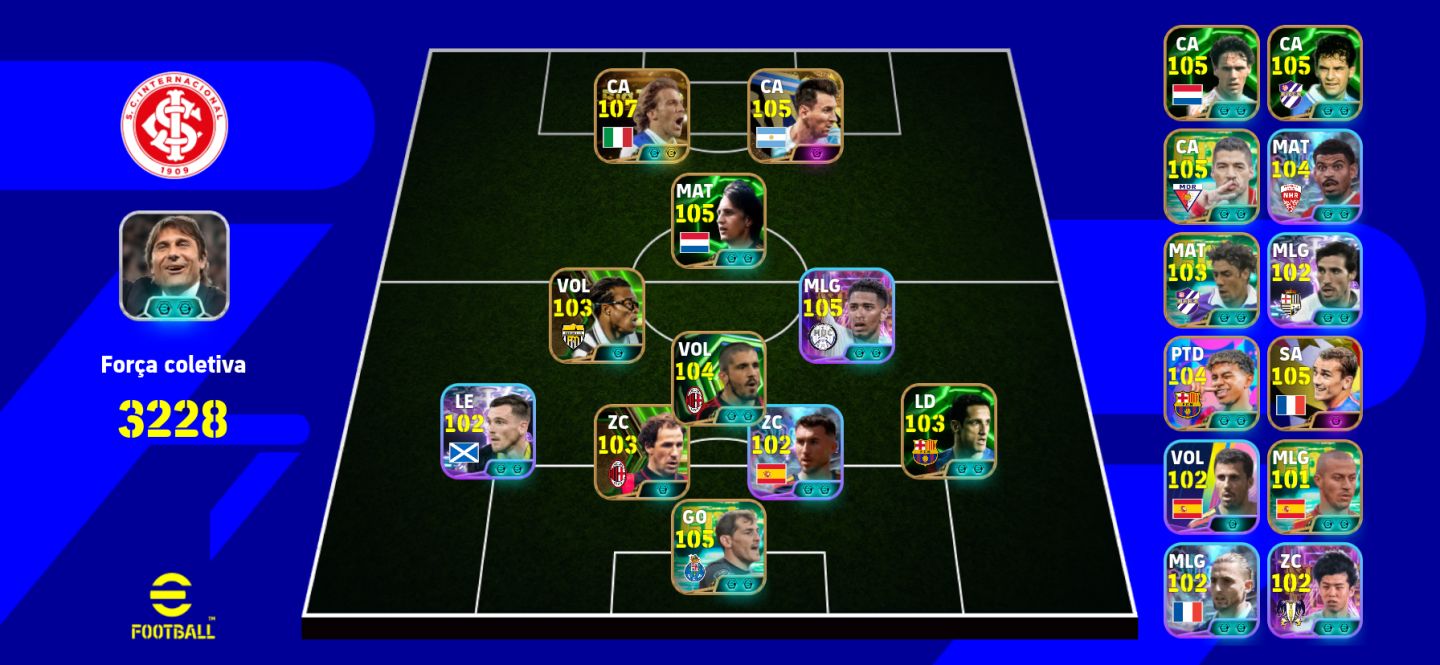 CONTA DE EFOOTBALL MOBILE COM MUITOS JOGADORES RAROS