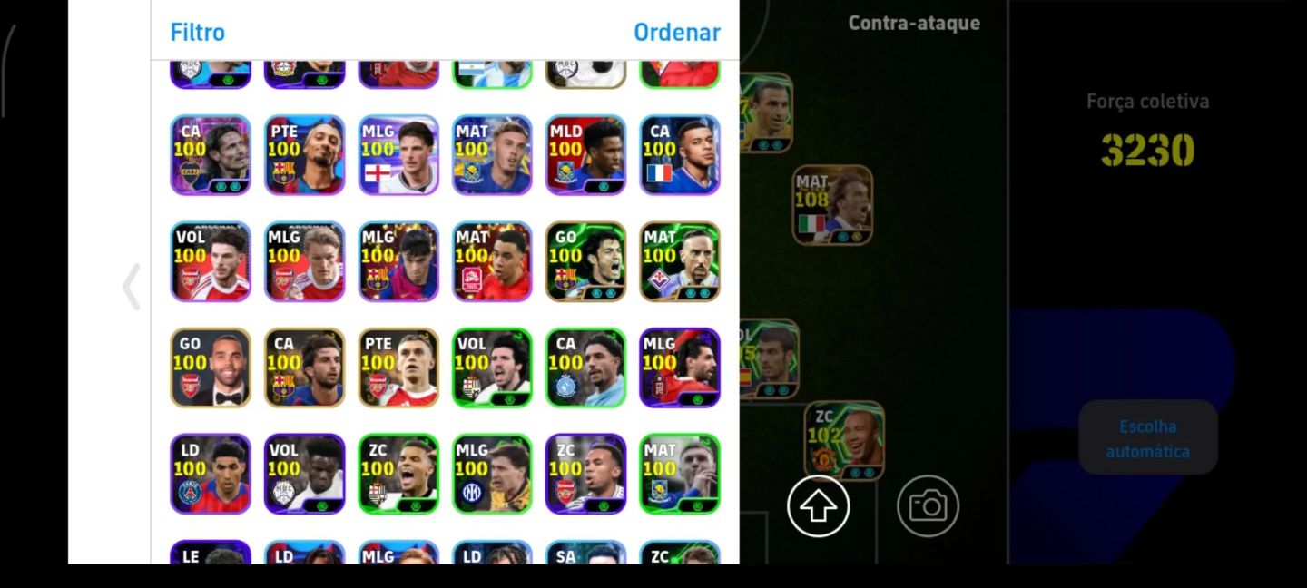 CONTA EFOOTBALL COM 3230 DE FORÇA COM DEL PIERO E AGUERO META + JOGADORES RAROS