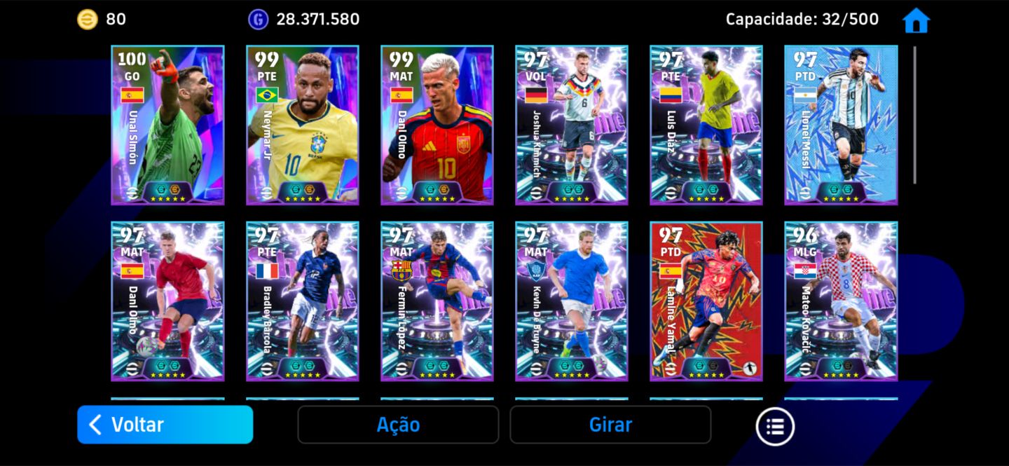 Conta Efootball força do time 3228