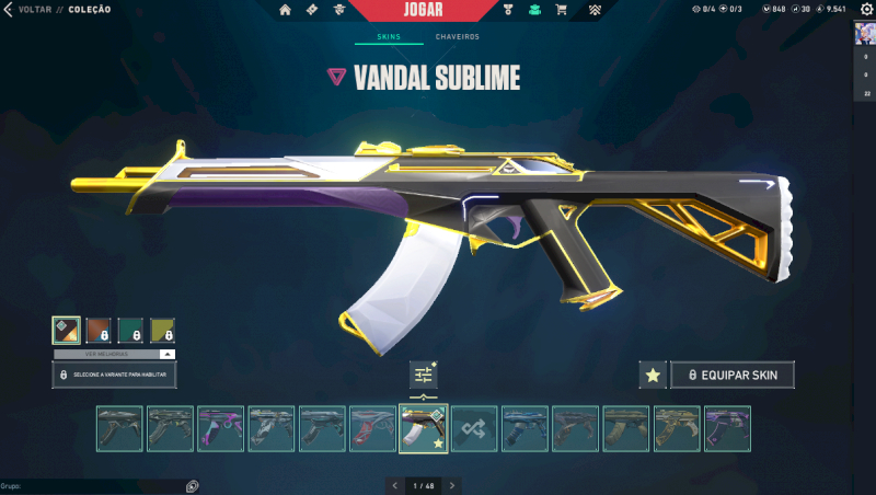 Conta de valorant completa com muitas skins,(todos os pacotes comprados na desc)