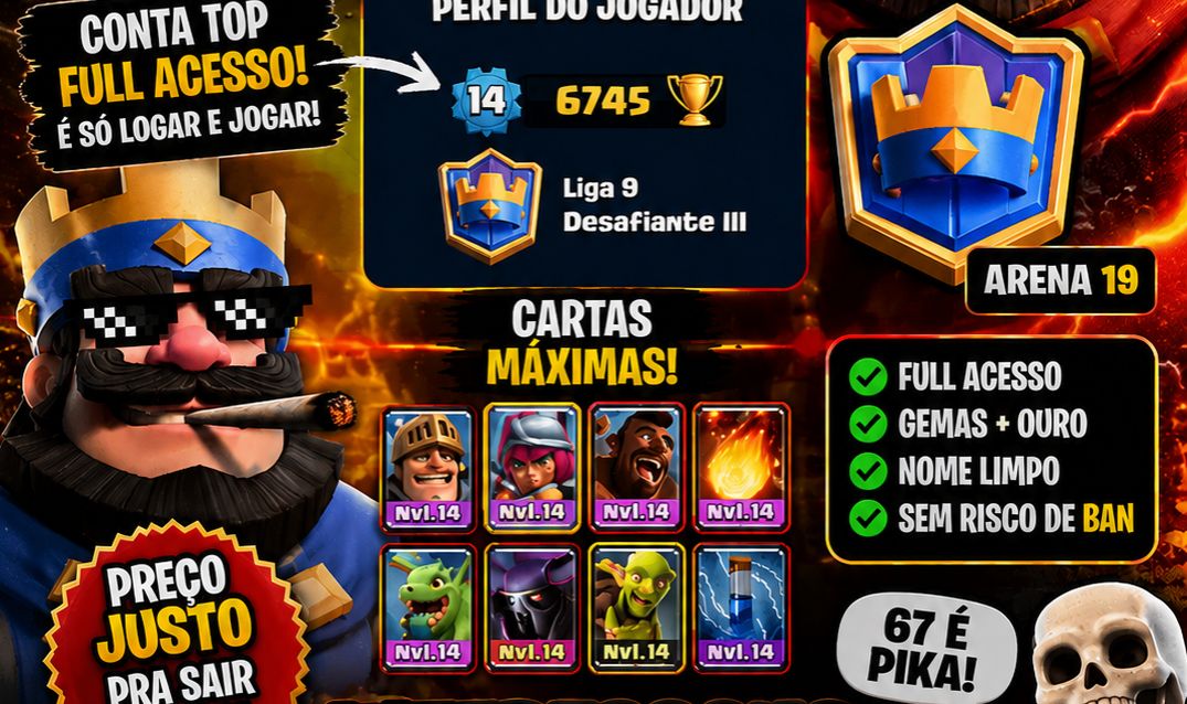 Conta Clash Royale 10k de troféus