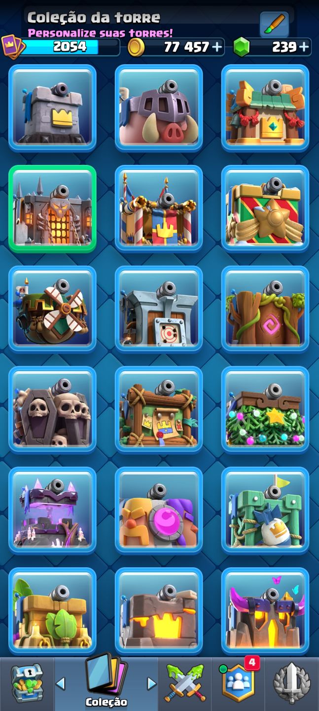 Conta Clash Royal arena sazonal 1