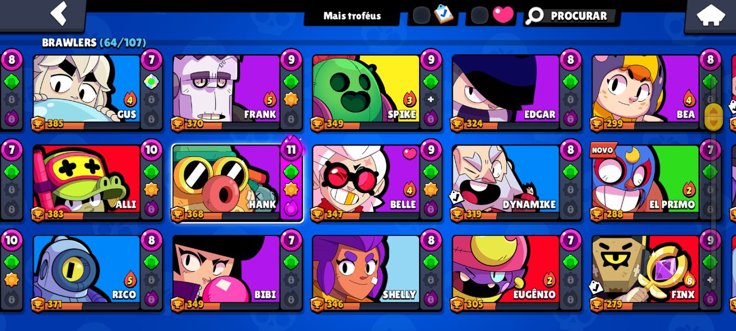 Conta de clash Royale com 9mil troféus, conta do brawl Star 18mil troféu