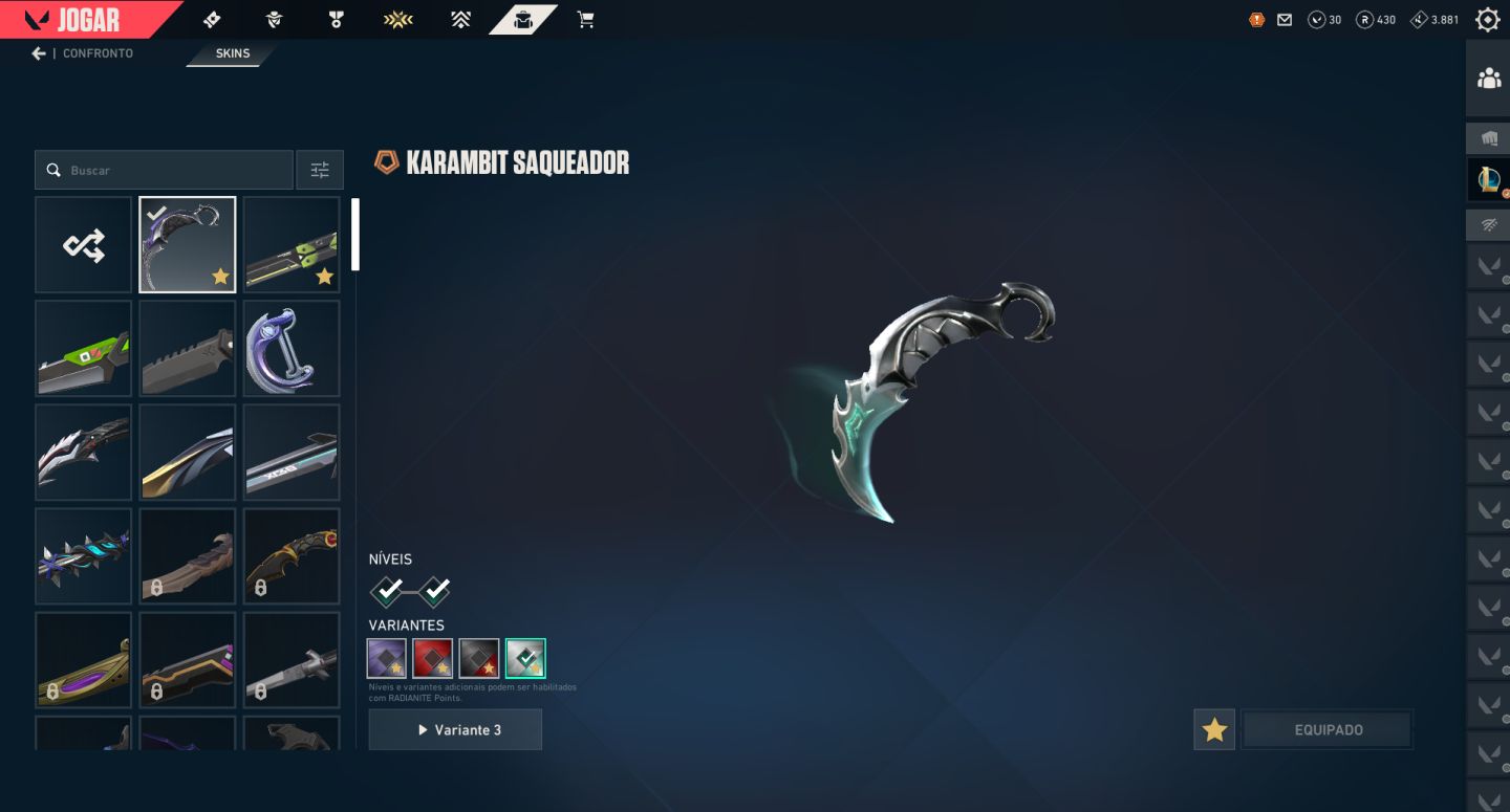 Conta do valorant com varias skins, singularidade e preludio do caos