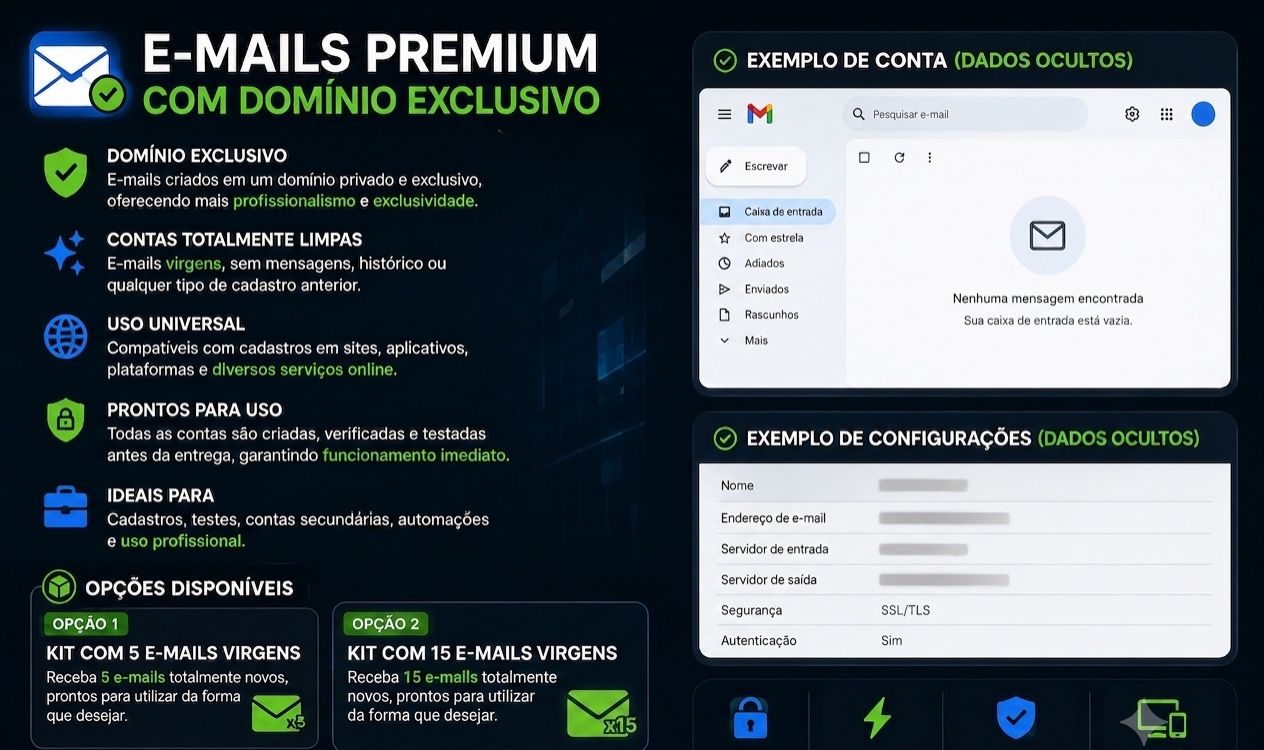 E-MAIL VIRGEM MENOR PREÇO PAGUE 1 LEVE 5
