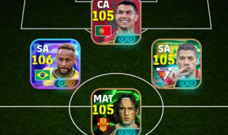 Conta Efootball | Ney Blitz + Suárez Blitz+ Nesta 108 + CR7 Épico + Técnico 90