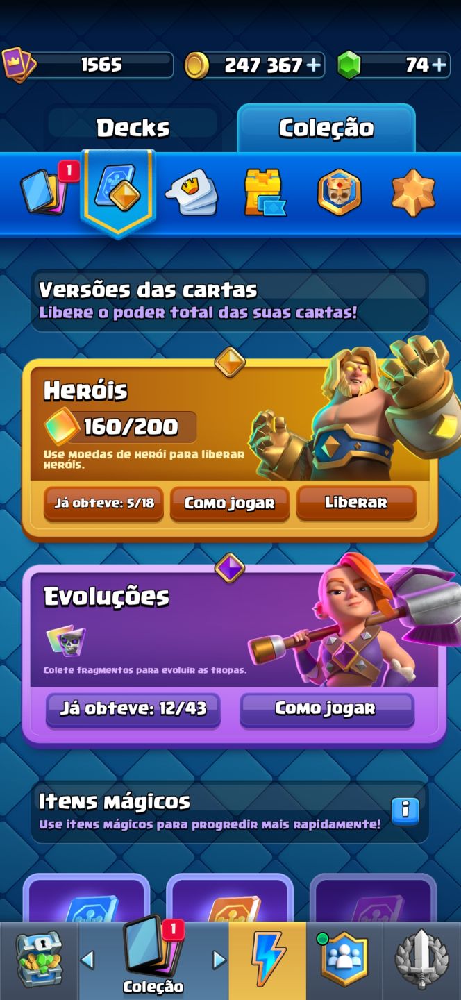 CONTA DE CLASH ROYALE 14K DE TROFEUS 122/123 CARTAS