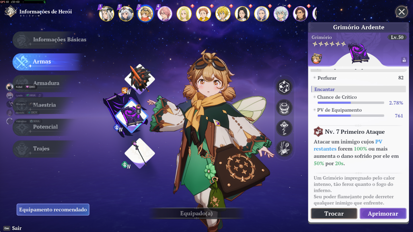 THE SEVEN DEADLY SINS conta com 99k de poder, 3 pets lendários, conta 100% F2P!!