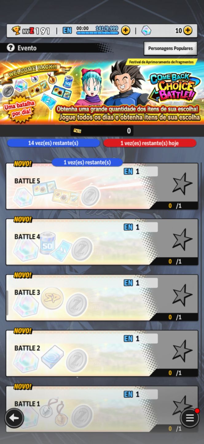 Conta de dragon ball legends muito boa