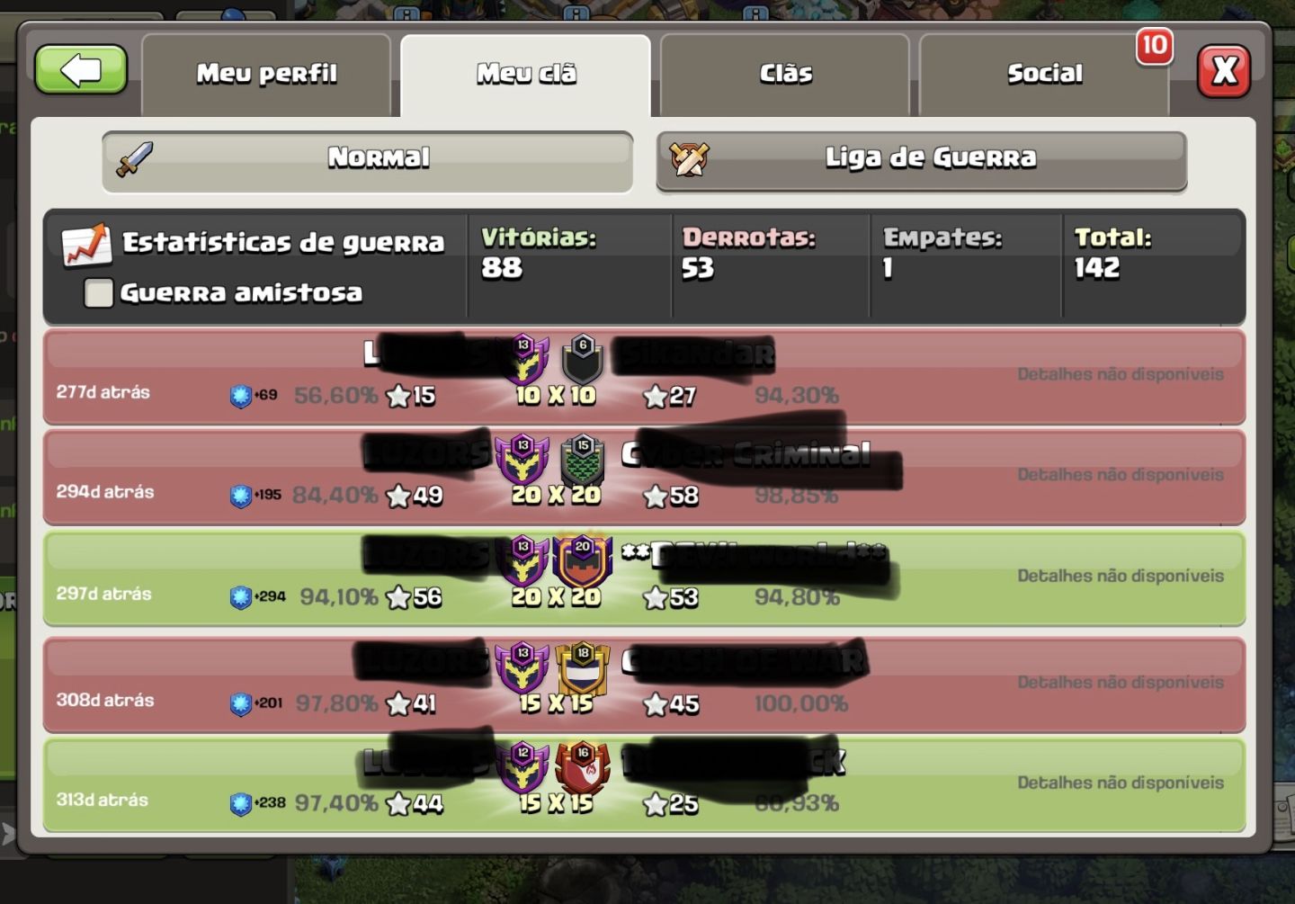 Clãs de clash of clans! Nivel 22, 15, 14, 13 e 10