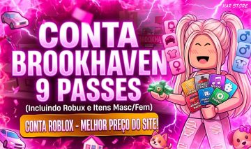 CONTA ROBLOX + DIVERSOS PASSES BROOKHAVEN
