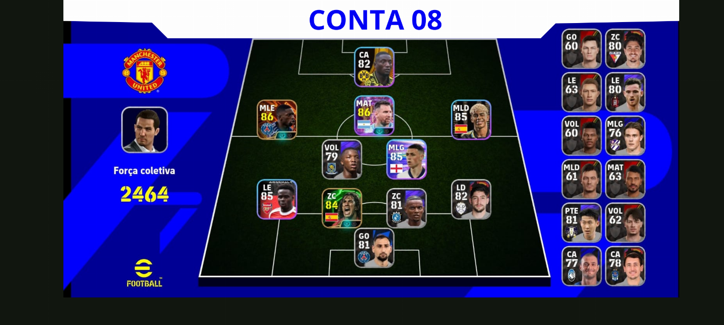Contas Efootball Iniciais com Épicos/big Times Garantidos! Vol. 08